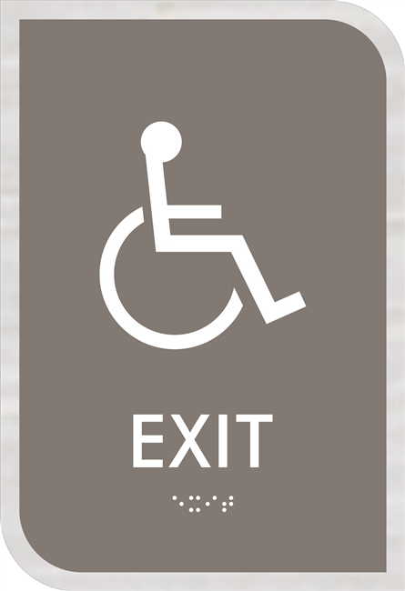 Exit ADA Braille Sign